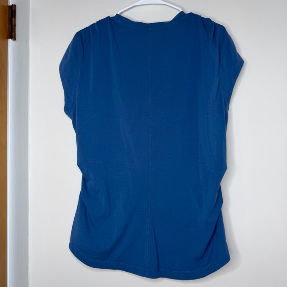 Athleta Deep Blue V-Neck Soft Lightweight Tee - Picture 10 of 12